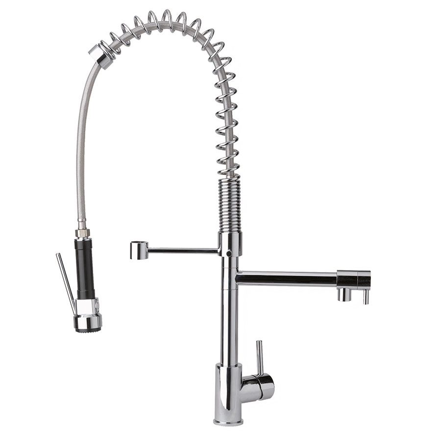 Monomando fregadera muelle caño alto 50cm cocina